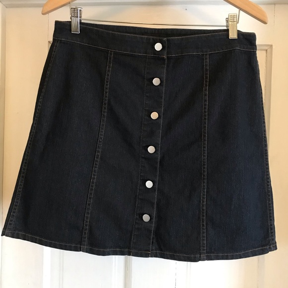 EUC Theory button front denim jean mini skirt, 12 - Picture 2 of 5